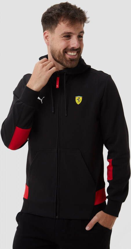 Puma scuderia ferrari hooded sweat jas zwart heren
