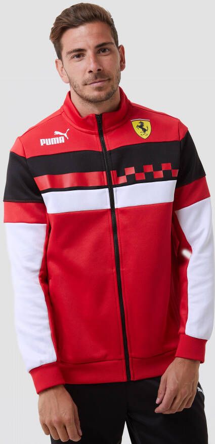 Puma scuderia ferrari race sds track jas rood zwart heren