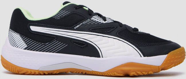 Puma solarflash ii indoorschoenen zwart wit kinderen