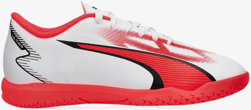 Puma Ultra Play IT Jr zaalvoetbalschoenen wit rood Jongens Meisjes Imitatieleer 28 - Foto 6