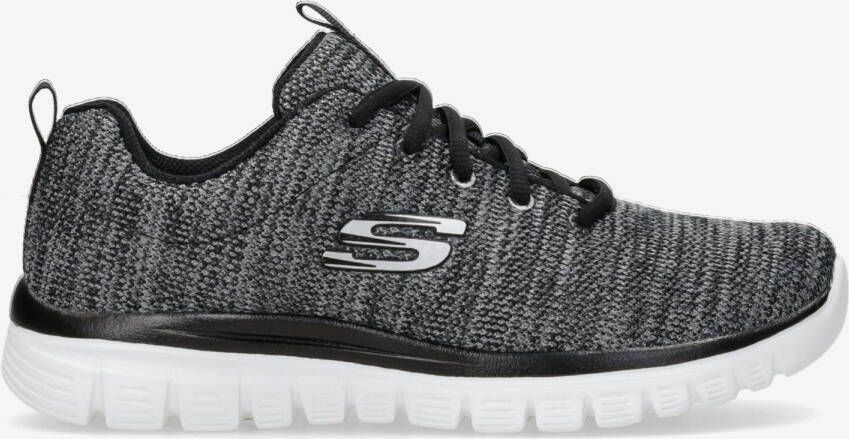 Skechers graceful hardloopschoenen zwart grijs dames