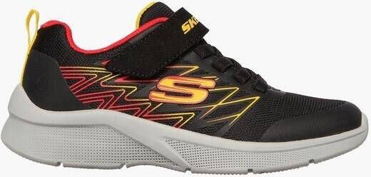 Skechers microspec texlor hardloopschoenen zwart rood kinderen