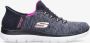 Skechers Summits Dazzling Haze 149937-BKMT Vrouwen Zwart Sneakers Sportschoenen - Thumbnail 2