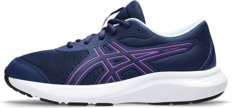 ASICS Contend 9 GS hardloopschoenen donkerblauw fuchsia - Foto 3
