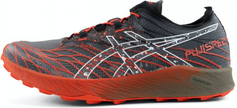 ASICS Fujispeed Heren Sportschoenen Hardlopen Trail oranje blauw - Foto 3