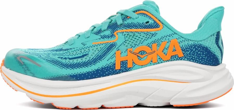 HOKA Clifton 10 Kindersneakers Blauw Mesh Synthetisch
