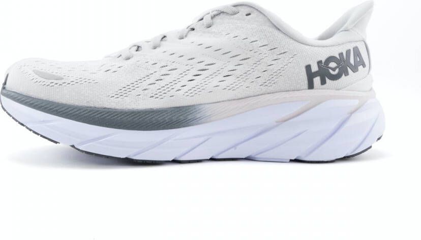 HOKA Clifton 8 Hardloopschoenen Regular grijs wit - Foto 4