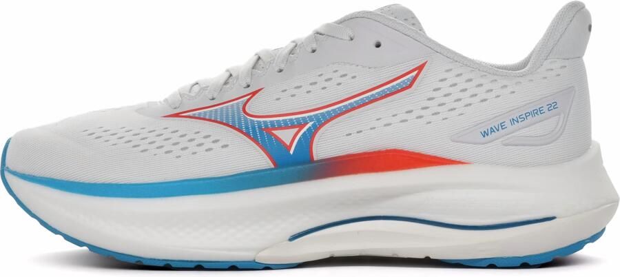 Mizuno Hardloopschoenen Wave Inspire 22 Grijs Blauw Rood - Foto 2