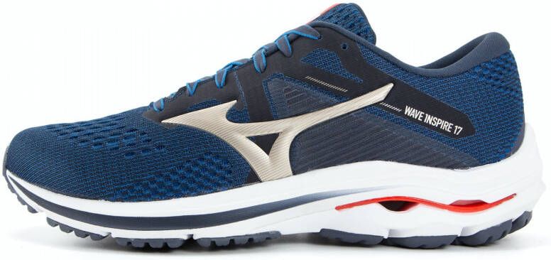 Mizuno Wave Inspire 17 Sportschoenen Mannen Navy Rood Wit - Foto 6