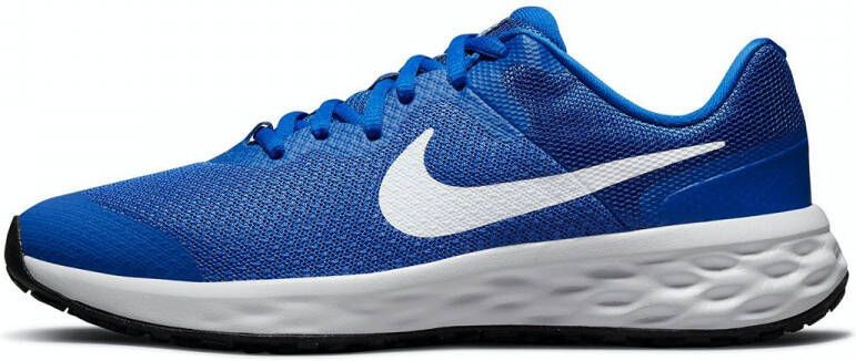 Nike Kids Nike Revolution 6 Hardloopschoenen voor kids(straat) Game Royal Black White Kind - Foto 4