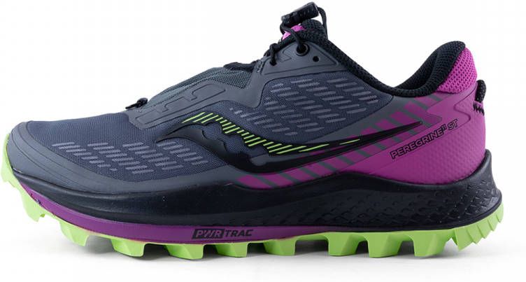 Saucony Peregrine 11 ST Dames Sportschoenen Hardlopen Trail grijs roze - Foto 2