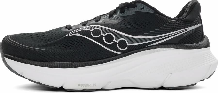 Saucony Guide 19 Sneakers Heren Zwart Mesh Synthetisch