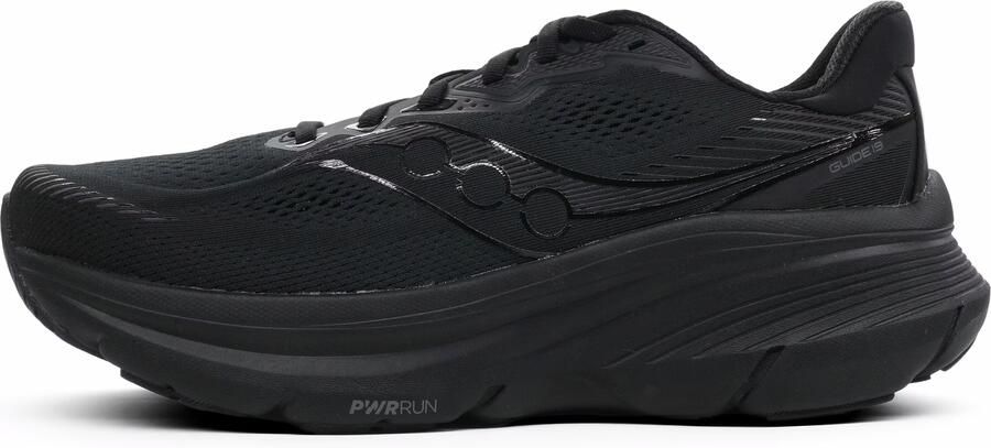 Saucony Guide 19 Sneakers Heren Zwart Mesh Synthetisch