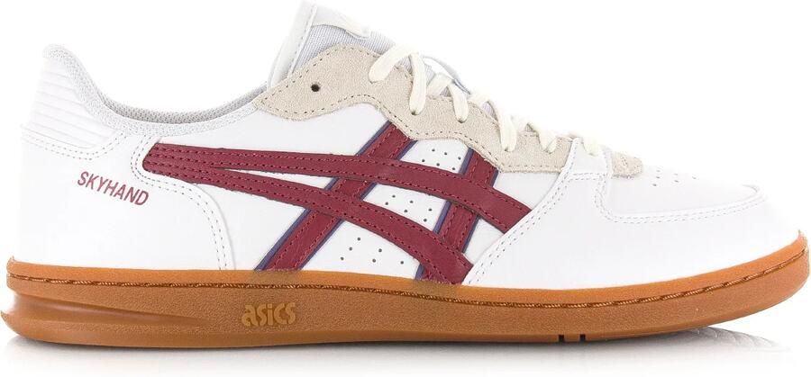 Asics Skyhand OG white brisket red Suede Unisex - Foto 5