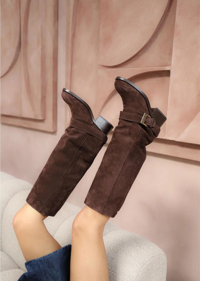 Babouche Aysha dark brown Suede Dames - Foto 3