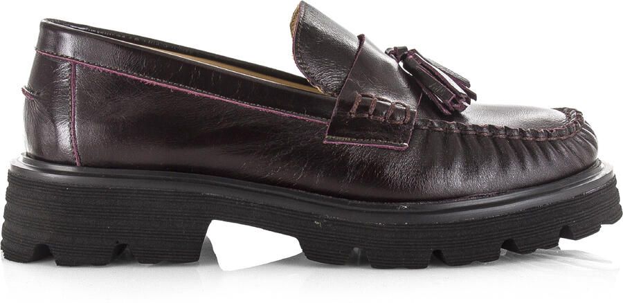 Babouche Bizou loafers bordo Leer Dames - Foto 2