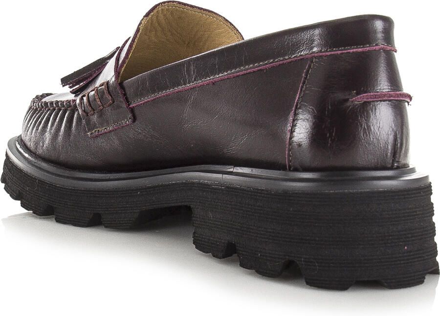 Babouche Bizou loafers bordo Leer Dames - Foto 3