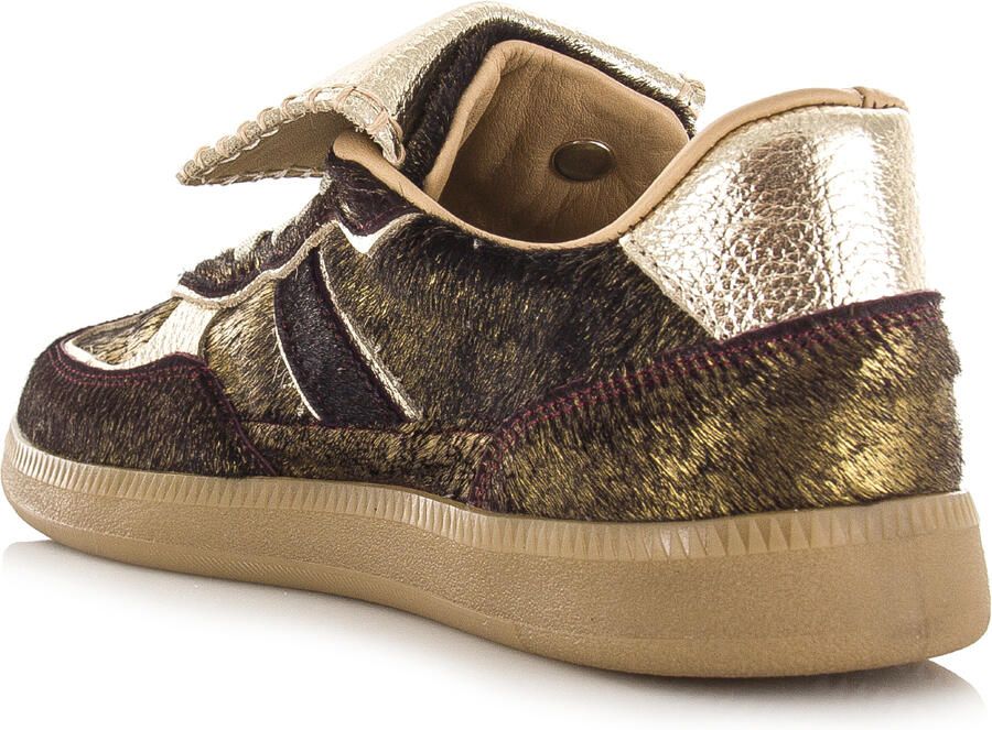 Babouche Ira dark brown gold Leer Dames - Foto 3