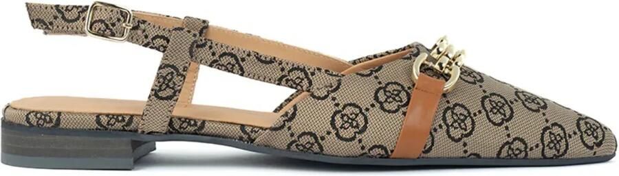 Babouche LIMA beige cognac Textiel Dames