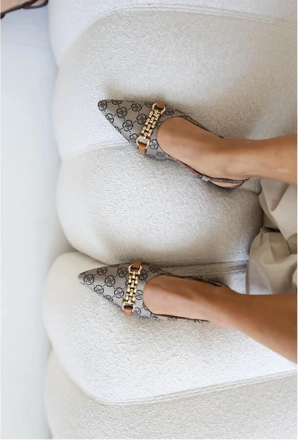 Babouche LIMA beige cognac Textiel Dames - Foto 3