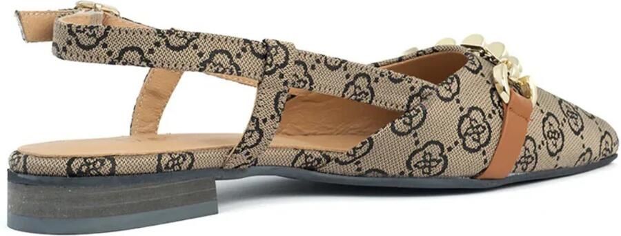 Babouche LIMA beige cognac Textiel Dames - Foto 4