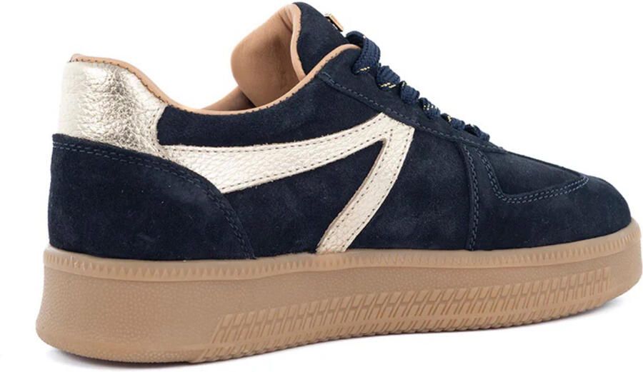 Babouche Liva sneakers navy gold Suede Dames - Foto 3