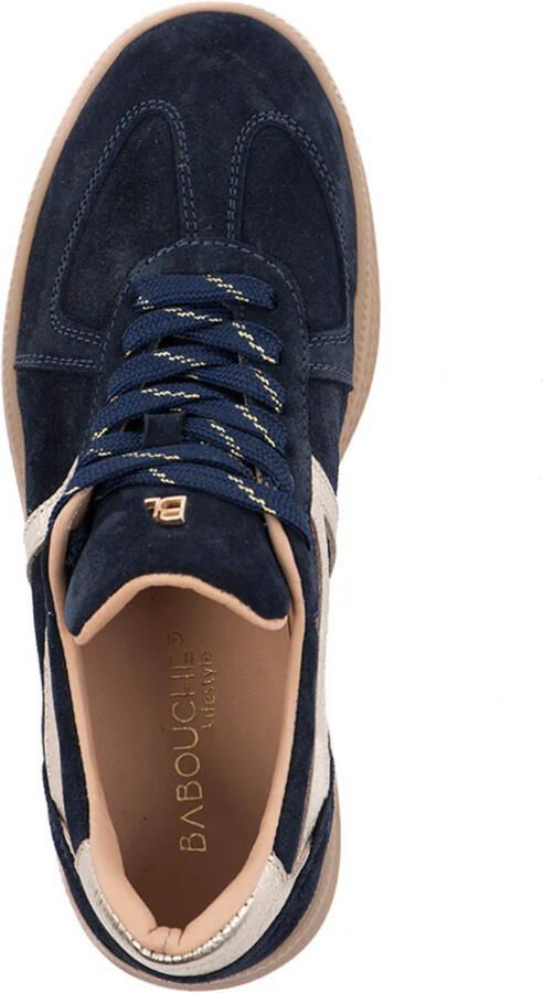 Babouche Liva sneakers navy gold Suede Dames - Foto 4