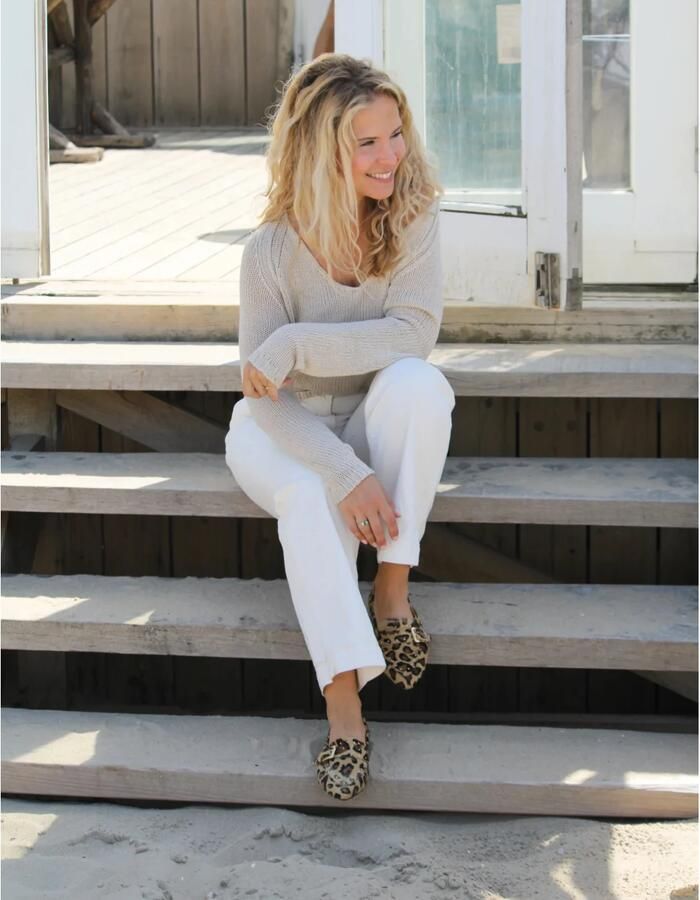 Babouche Luna panterprint loafers Leer Dames - Foto 2