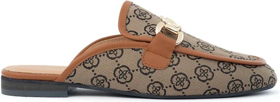 Babouche Nea beige cognac Textiel Dames