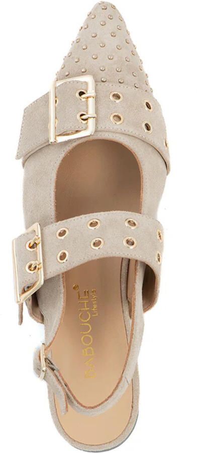 Babouche SOYA beige slingbacks Suede Dames - Foto 4