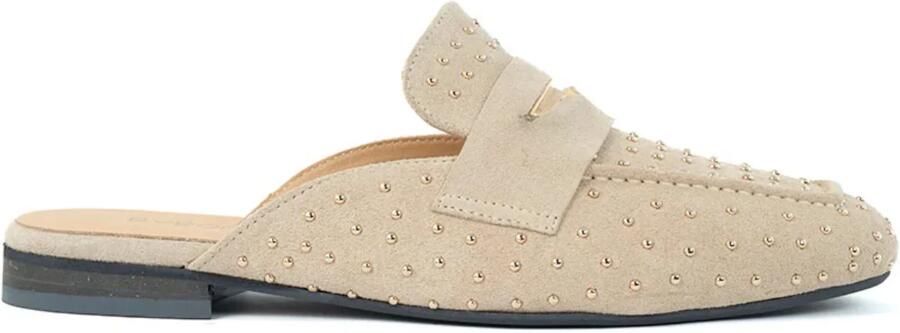 Babouche SUZIE beige muiltjes met studs Suede Dames