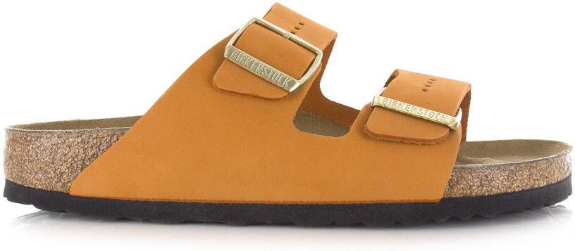 BIRKENSTOCK Arizona | Burnt Orange Nar Oranje Nubuck Platte sandalen Unisex - Foto 15