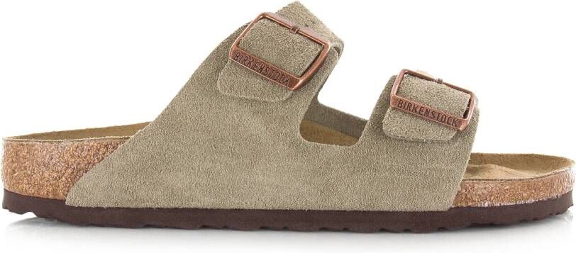 BIRKENSTOCK Arizona slippers taupe Suede Unisex