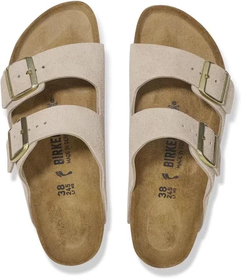 BIRKENSTOCK Slippers Dames Arizona Dames Maat: 41 Materiaal: Suède Kleur: Beige - Foto 12