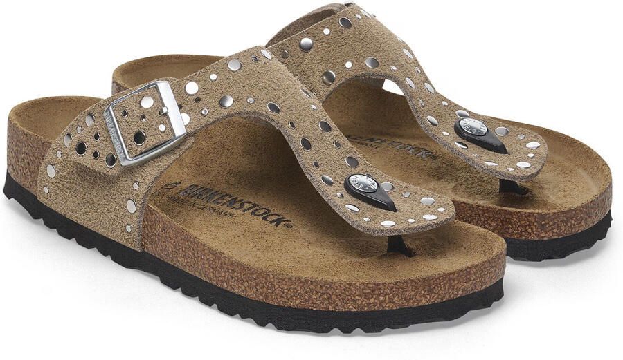 BIRKENSTOCK Gizeh Rivet suede taupe Suede Dames - Foto 4