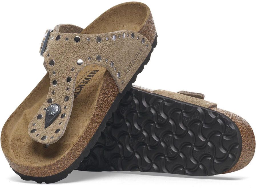 BIRKENSTOCK Gizeh Rivet suede taupe Suede Dames - Foto 3