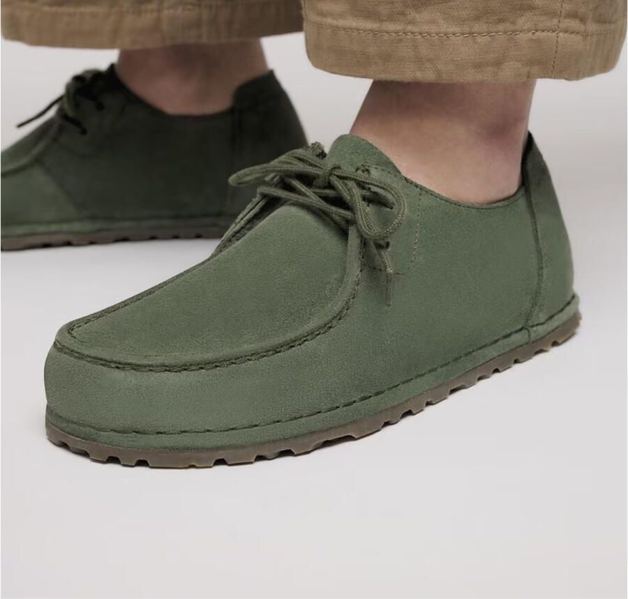 Birkenstock Utti Leren Suède Veterschoenen Thyme - Foto 5