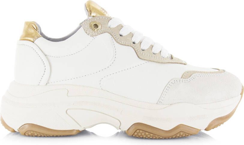 Bronx damessneaker chunky zool 66456 BAISLEY beige zwart - Foto 14