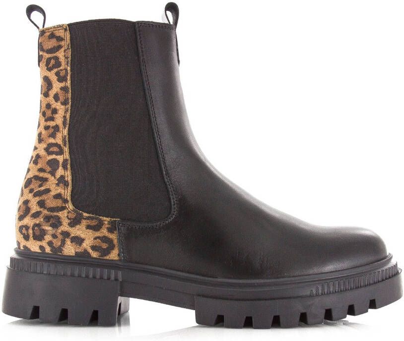 Bullboxer chelsea boot met panterprint Leer Dames