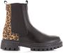 Bullboxer chelsea boot met panterprint Zwart Leer Chelsea boots Dames - Thumbnail 2