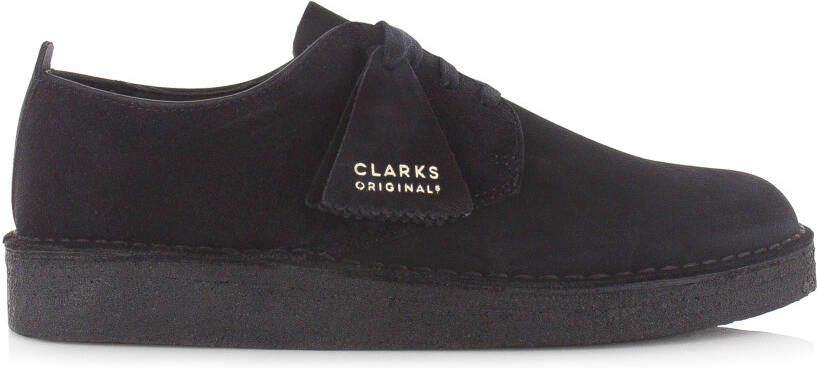 Clarks Coal London Black Suede Zwart Suede Lage veterschoenen Heren - Foto 2