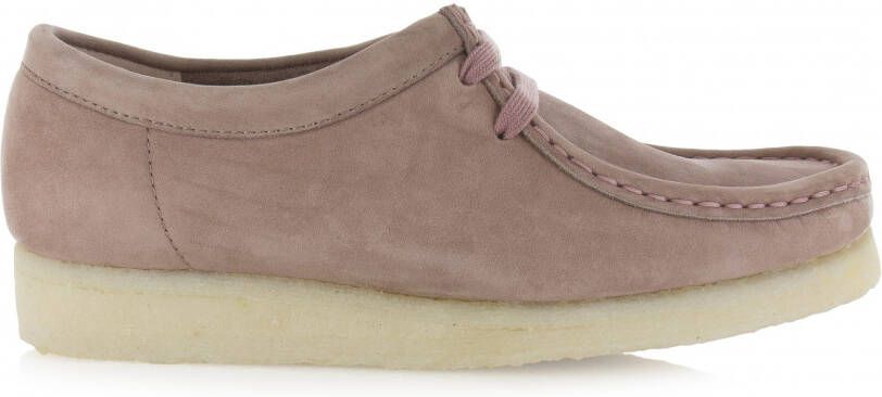 Clarks Wallabee Roze Nubuck Casual veterschoenen Dames - Foto 4