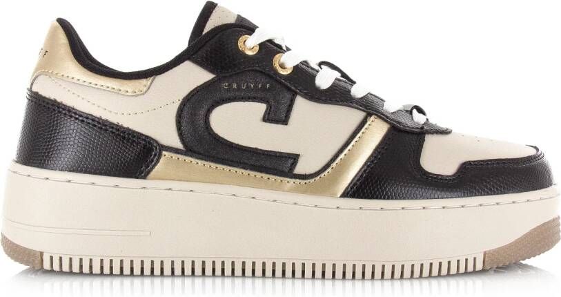 Cruyff Campo Low Lux sneakers zwart Leer Dames
