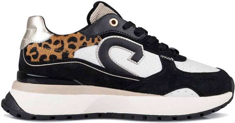 Cruyff Hyde Runner black beige leopard Zwart Leerlook Lage sneakers Dames - Foto 4