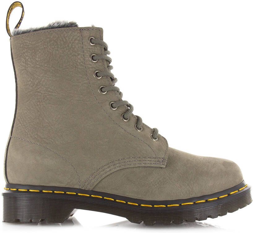 Dr martens 1460 Serena Milled Nubuck WP Grijs Nubuck Veterboots Dames