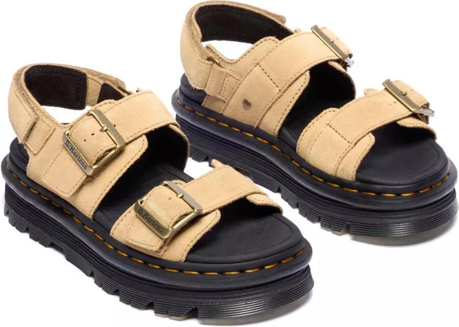 Dr. Martens Sandalen met sleehak ZebZag Sandal Savannah Tan EH Suede - Foto 11