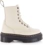 Dr. Martens Beige Leren Enkellaarzen met Dubbele Sluiting Beige Dames - Thumbnail 2