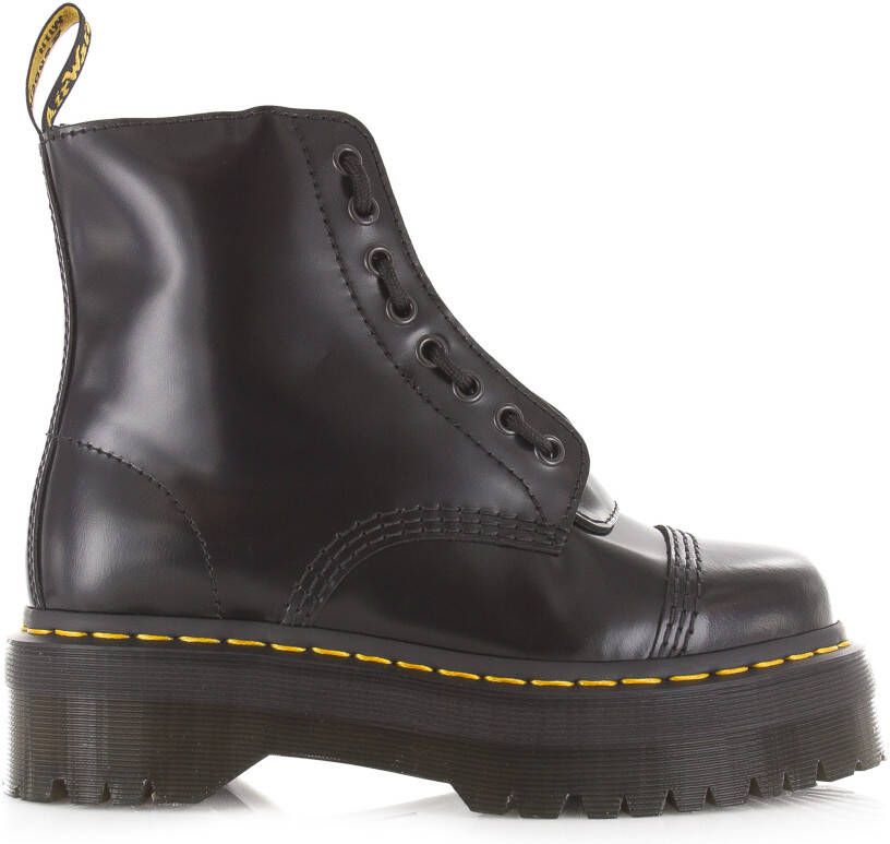 Dr martens Sinclair FL Black Buttero Zwart Lakleer Biker boots Dames