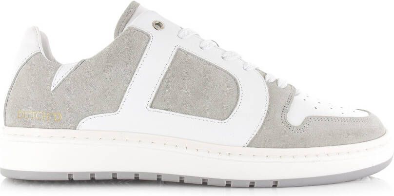 Dutch&apos;D Rune White Grey Wit Suede Lage sneakers Heren