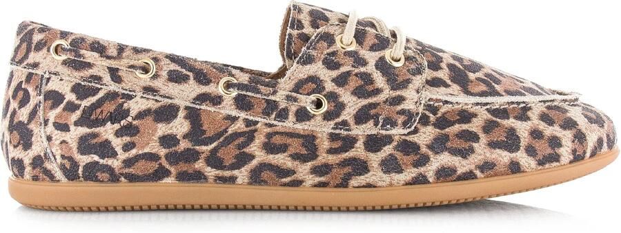 DWRS LABEL DWRS Latty leopard mocassins cognac Suede Dames - Foto 4
